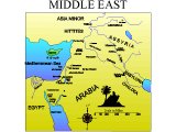 Map of the Middle East with OT cities and areas marked